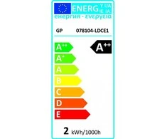 GP - LED lemputė su gijos formos mini gaubtu, E14, 2W (25W), 250lm