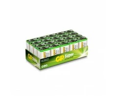 GP Super Alkaline baterijos 1604A/6LF22, Vienkartinės baterijos, 9 V, Šarminės, 9 V, 20 vnt., Daugiaspalvės