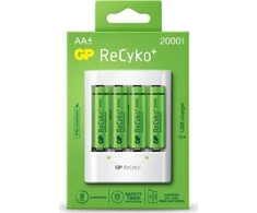 GP GP baterijos ReCyko+ 4 x AA įkraunamos baterijos 2000 mAh + įkroviklis