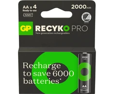 GP „Gold Peak Industries Recyko Pro AA“ NiMH baterijos, 4 vnt. pakuotėje – „Mignon“ (AA) (201243)