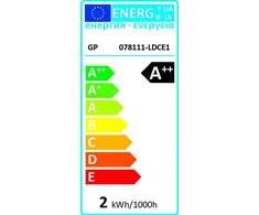 GP - LED lemputė su gijos formos mini gaubtu, E27, 2W (25W), 250lm