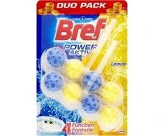 WC valiklis-gaiviklis BREF POWER AKTIV LEMON, 2×50 g