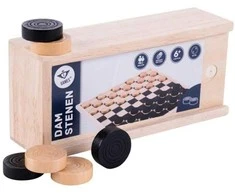 Bicycle Longfield Games Medinės šaškės su dėžute 30 mm