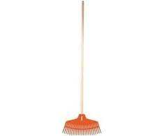 Grabie Plastikinis lapų grėblys, plotis 420 mm, 23 dantys, medinė rankena, 1200 mm (22)