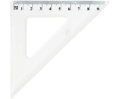Plastikinė liniuotė-trikampis GR-854T, Grand, 9,5cm ilgio, 45° kampas