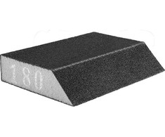 Šlifavimo kempinėlė GRAPHITE 125 x 25 x 90 mm, K180, kampinė