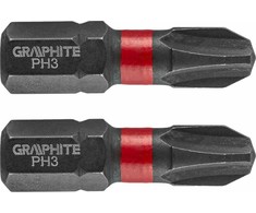 Smūginiai antgaliai GRAPHITE PH3 25 mm (2 vnt.)