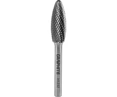 Graphite Metalo freza HM, H tipo (liepsnos forma), 12 x 32 mm, kotas 6 x 45 mm