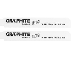 Graphite grandininių pjūklų geležtės (saksų pjūklų geležtės, BIM, 150 x 19 x 0,9 mm, 18TPI, apie 2 vnt)