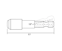 Graphite Grafitinis magnetinis laikiklis atsuktuvo antgaliams 65mm, 1/4 "kotelis - 55H995