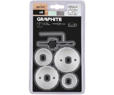 Otwornice Skylėms gręžti skirti pjūklai su adapteriu, 32–54 mm, 6 vnt. rinkinys