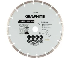 Graphite Deimantinis segmentinis pjovimo diskas, 230 x 22,2 mm, sausam pjovimui