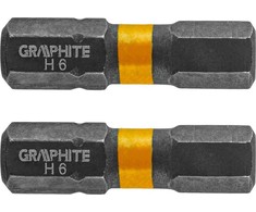 Smūginiai antgaliai GRAPHITE HEX6 25 mm (2 vnt.)