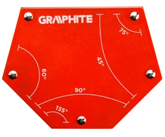 Suvirinimo kampas GRAPHITE 45˚, 60˚, 75˚, 90˚, 135˚