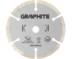 Graphite Grafitinis deimantinis diskas 85 x 10 mm, segmentuotas