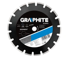 Graphite Grafito segmentuotas deimantinis diskas 350x25,4 mm 57H614