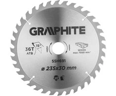 Graphite Diskinio pjovimo diskas, Widia, 235 x 30 mm, 36 dantukai