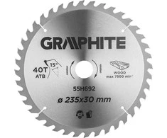 Graphite Diskinio pjūklo diskas, Widia, 235 x 30 mm, 40 dantų