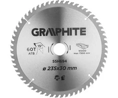 Graphite Diskinio pjūklo diskas, Widia, 235 x 30 mm, 60 dantų