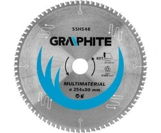 Graphite Diskinio pjūklo diskas, Widia, 254 x 30 mm, 80 dantų, universalus