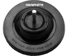 Guminis šlifavimo diskas GRAPHITE 125 mm, lankstus