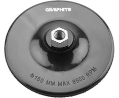 Guminis šlifavimo diskas GRAPHITE 150 mm M14