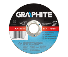 Metalo šlifavimo diskas GRAPHITE 230 x 6,4 x 22 mm 27 A24-S