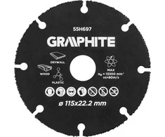 Graphite Volframo karbido pjovimo diskas MEDITECH 115 x 22.2 mm medienai ir plastikui