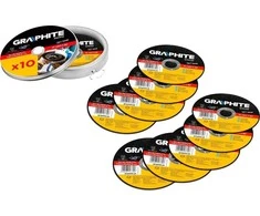 Metalo pjovimo diskas GRAPHITE 55H570 115x1x22.2 mm (10 vnt.)