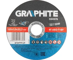 Tarcze Metalo pjovimo diskai 125 x 1,0 x 22,2 mm, 41 A60-T-BF, 10 folijos vnt.
