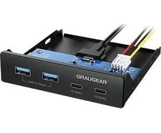 Graugear USB-HUB Multi Front Panel, USB 3.2 Gen2 Type-C mažmeninė prekyba