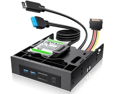 GRAUGEAR USB-HUB+Kartenleser Frontpanel m. 2,5" SSD Rahmen