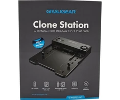 GRAUGEAR Klonstation fĂĽr M.2 NVMe/SATA SSDds &amp; 2,5"/3,5" HDD