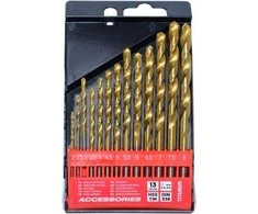 Grąžtas AW-Tools AWTOOLS METALO GRĄŽTŲ RINKINYS TITANINIS 13vnt./2-8,0mm/