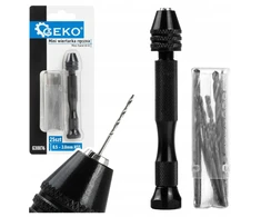 Grąžtas Geko mini rankinis gręžtuvas + HSS grąžtų rinkinys 25 vnt (72)