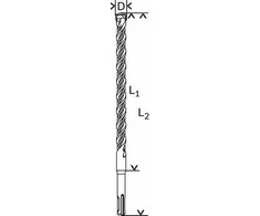 Grąžtas Gręžtuvas Bosch betono SDS + 10mm (1618596178)