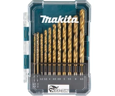 Grąžtas Makita HSS-TiN metalo grąžų rinkinys iš 13 vnt. D-72855