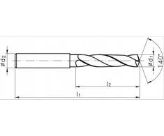 Grąžtas Ratas Fanar WIERTLO WEGLIK UŽ 4,00 36/74MM 5xD HA6 VHM AT X-DRILL DIN 6537