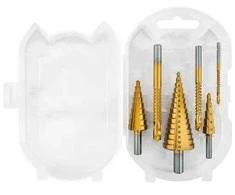 Grąžtas Rockforce Pakopinių grąžtų rinkinys, 6 dalys (4–32 mm)