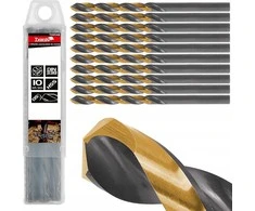 Grąžtas Tvardy Juodos ir auksinės spalvos grąžtas metalui HSS 6,10 mm (10/100/1000)