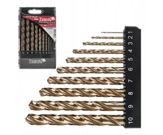 Grąžtas Tvardy Kobalto grąžtų metalui rinkinys HSS M35 10 vnt. 1-10 mm (10/40)