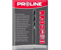 Wiertło Grąžtas metalui, HSS plienui, DIN338, šlifavimui, 9,0 mm, vnt., 1 dėžutė, proline