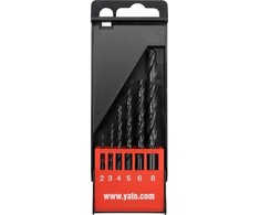 Grąžtas YATO grąžtai DO METALU HSS kpl. 6szt. /2-8mm/ 4460 ... 2, 3, 4, 5, 6, 8mm