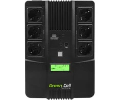 Green Cell Žalias Cell GREENCELL UPS07 UPS Žalias Cell AiO su LCD 800VA