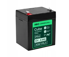 Green Cell Žalias Cell AGM VRLA 12V 4.5Ah nereikalaujantis priežiūros akumuliatorius kasoms, žaislams, kameroms (90x70x106mm) (AGM12V4-5AH-H)