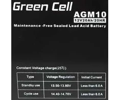Green Cell Žalias Cell Akumuliatorius 12V/20Ah (AGM10)
