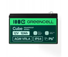 Green Cell Žalias Cell Greencell AGM VRLA 12V 12Ah nereikalinga priežiūra akumuliatorius kasos aparatui, žaislams, kamerai (152x99x100mm)