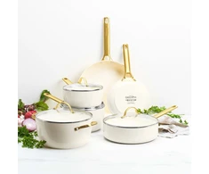 Green Pan Žalias Pan Keptuvė Greenpan GreenPan Padova Reserve 2Tlg Keptuvė Set 20+26cm Kremas Baltas
