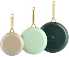 Green Pan Žalias Pan Keptuvė Greenpan Shades Frying Pan Set 3-Piece 20+24+28cm (CC009018-001)