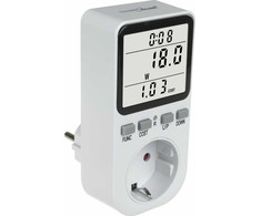 GreenBlue energijos skaitiklis, vatmetras, tipas E, 220-240V AC, 50Hz, maks. apkrova 16A, IP20, įmontuota baterija, GB364 E